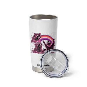 Funny Pink Raccoon Live Laugh Tumbler Cup Lesbian Pride Month TS12 Print Your Wear