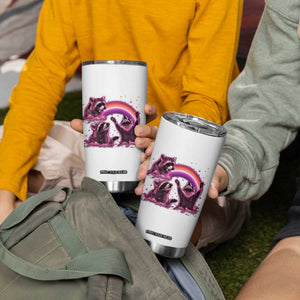 Funny Pink Raccoon Live Laugh Tumbler Cup Lesbian Pride Month TS12 Print Your Wear