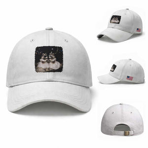 Funny Lesbian Raccoon Engagement Baseball Cap LGBTQ Pride Gift