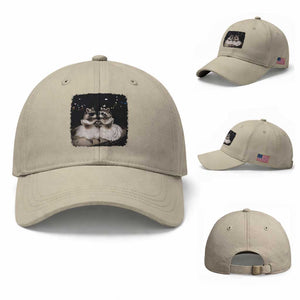 Funny Lesbian Raccoon Engagement Baseball Cap LGBTQ Pride Gift