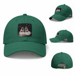 Funny Lesbian Raccoon Engagement Baseball Cap LGBTQ Pride Gift