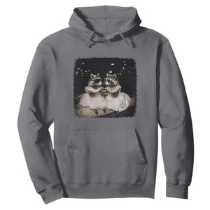 Funny Lesbian Raccoon Engagement Hoodie LGBTQ Pride Gift