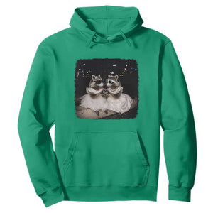 Funny Lesbian Raccoon Engagement Hoodie LGBTQ Pride Gift
