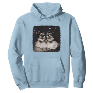 Funny Lesbian Raccoon Engagement Hoodie LGBTQ Pride Gift