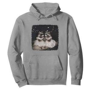 Funny Lesbian Raccoon Engagement Hoodie LGBTQ Pride Gift
