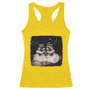 Funny Lesbian Raccoon Engagement Racerback Tank Top LGBTQ Pride Gift TS12 Daisy Print Your Wear