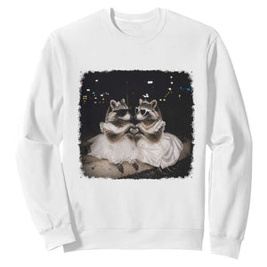 Funny Lesbian Raccoon Engagement Sweatshirt LGBTQ Pride Gift