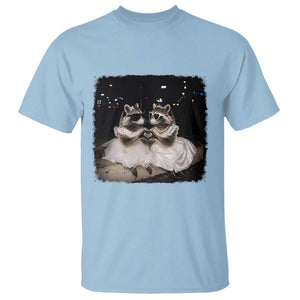 Funny Lesbian Raccoon Engagement T Shirt LGBTQ Pride Gift