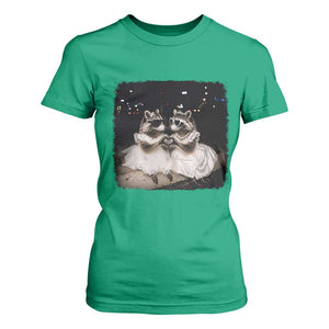 Funny Lesbian Raccoon Engagement T Shirt For Women LGBTQ Pride Gift