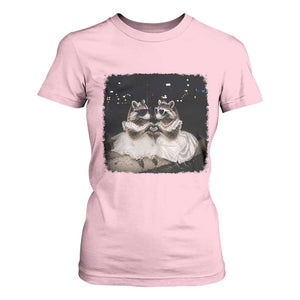 Funny Lesbian Raccoon Engagement T Shirt For Women LGBTQ Pride Gift