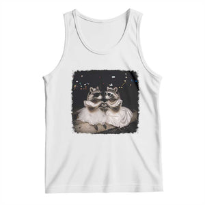 Funny Lesbian Raccoon Engagement Tank Top LGBTQ Pride Gift