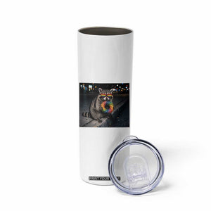 Raccoon Eating Baguette Graphic Skinny Tumbler Humorous Gay Pride Gift TS12 Print Your Wear