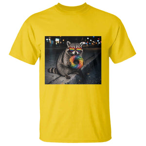 Raccoon Eating Baguette Graphic T Shirt Humorous Gay Pride Gift TS12 Daisy Print Your Wear