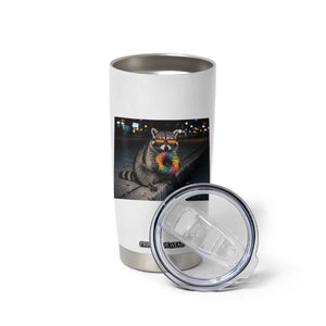Raccoon Eating Baguette Graphic Tumbler Cup Humorous Gay Pride Gift TS12 Print Your Wear