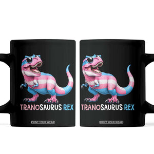 Transaurus Rex Transgender Pride Coffee Mug Funny Dinosaur Lover TS12 Black Print Your Wear