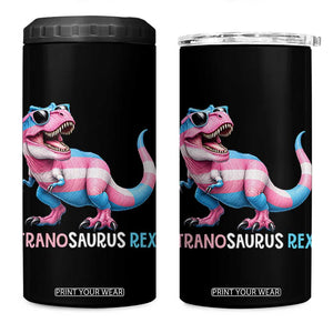 Transaurus Rex Transgender Pride 4 in 1 Can Cooler Tumbler Funny Dinosaur Lover TS12 One Size: 16 oz Black Print Your Wear