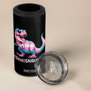 Transaurus Rex Transgender Pride 4 in 1 Can Cooler Tumbler Funny Dinosaur Lover TS12 Print Your Wear