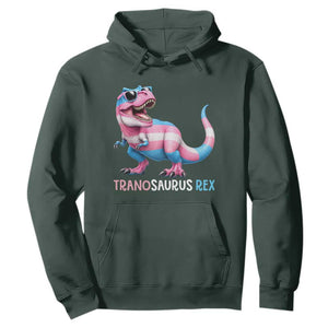 Transaurus Rex Transgender Pride Hoodie Funny Dinosaur Lover TS12 Dark Forest Green Print Your Wear