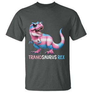 Transaurus Rex Transgender Pride T Shirt Funny Dinosaur Lover TS12 Dark Heather Print Your Wear