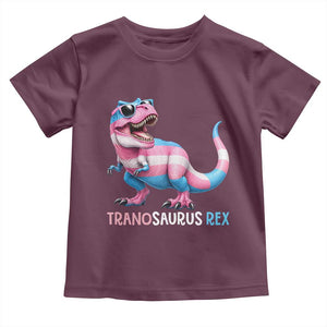 Transaurus Rex Transgender Pride Toddler T Shirt Funny Dinosaur Lover TS12 Maroon Print Your Wear
