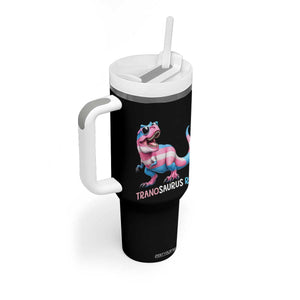 Transaurus Rex Transgender Pride Tumbler With Handle Funny Dinosaur Lover TS12 Print Your Wear