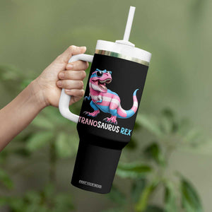 Transaurus Rex Transgender Pride Tumbler With Handle Funny Dinosaur Lover TS12 Print Your Wear