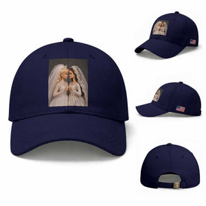 Funny Lesbian Doll Wedding Engagement Baseball Cap LGBTQ Pride Gift TS12 Baseball Cap Universal Fit Dark Blue Print Your Wear