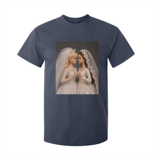 Funny Lesbian Doll Wedding Engagement T Shirt For Kid LGBTQ Pride Gift