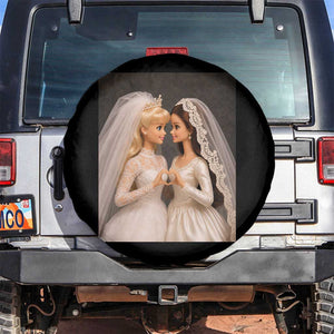Funny Lesbian Doll Wedding Engagement Spare Tire Cover LGBTQ Pride Gift