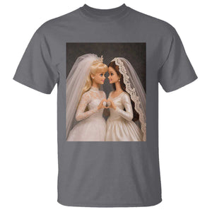 Funny Lesbian Doll Wedding Engagement T Shirt LGBTQ Pride Gift