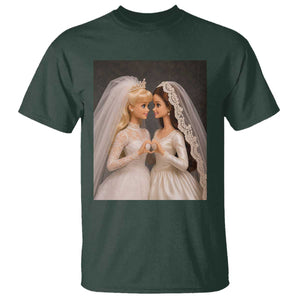Funny Lesbian Doll Wedding Engagement T Shirt LGBTQ Pride Gift