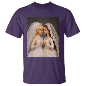 Funny Lesbian Doll Wedding Engagement T Shirt LGBTQ Pride Gift