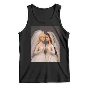 Funny Lesbian Doll Wedding Engagement Tank Top LGBTQ Pride Gift