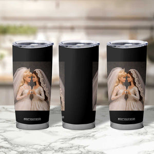 Funny Lesbian Doll Wedding Engagement Tumbler Cup LGBTQ Pride Gift