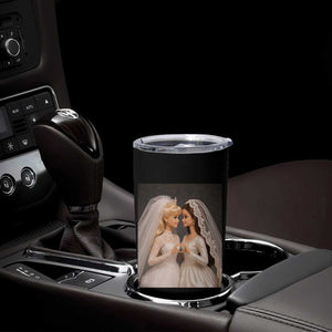 Funny Lesbian Doll Wedding Engagement Tumbler Cup LGBTQ Pride Gift