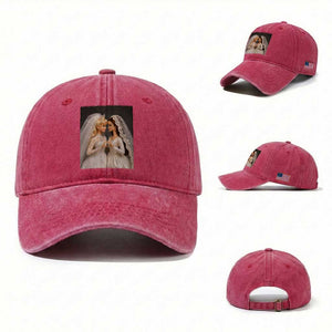 Funny Lesbian Doll Wedding Engagement Washed Cotton Baseball Cap LGBTQ Pride Gift