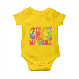 Funny Im Just Here For The Wieners Baby Onesie LGBTQ Pride Party Gift TS12 Daisy Print Your Wear