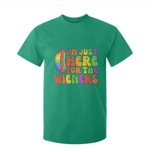 Funny Im Just Here For The Wieners T Shirt For Kid LGBTQ Pride Party Gift TS12 Irish Green Print Your Wear