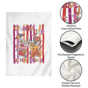 Engaged Club Wives In Progress Garden Flag Lesbian Bachelorette Engagement Gift