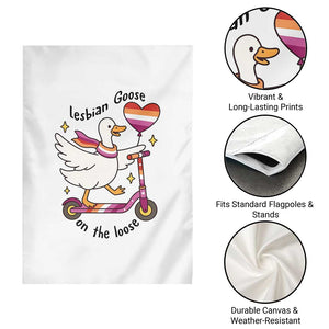 Lesbian Goose On The Loose Garden Flag Funny LGBTQ Animal Pride Gift TS12 Print Your Wear