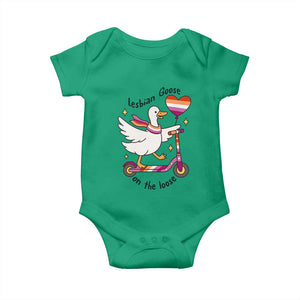 Lesbian Goose On The Loose Baby Onesie Funny LGBTQ Animal Pride Gift TS12 Irish Green Print Your Wear