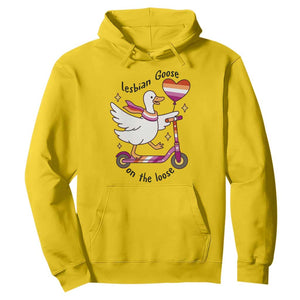 Lesbian Goose On The Loose Hoodie Funny LGBTQ Animal Pride Gift TS12 Daisy Print Your Wear