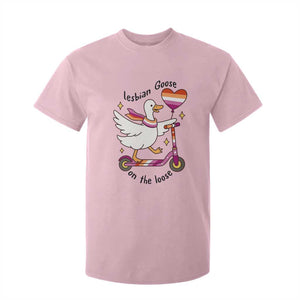 Lesbian Goose On The Loose T Shirt For Kid Funny LGBTQ Animal Pride Gift TS12 Light Pink Print Your Wear