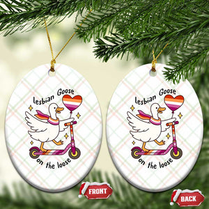 Lesbian Goose On The Loose Ceramic Ornament Funny LGBTQ Animal Pride Gift TS12 Print Your Wear