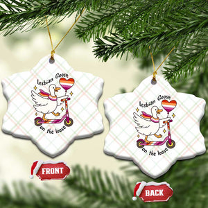 Lesbian Goose On The Loose Ceramic Ornament Funny LGBTQ Animal Pride Gift TS12 Print Your Wear