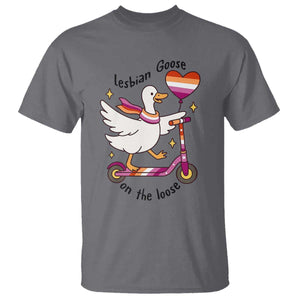 Lesbian Goose On The Loose T Shirt Funny LGBTQ Animal Pride Gift