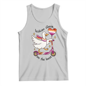 Lesbian Goose On The Loose Tank Top Funny LGBTQ Animal Pride Gift TS12 Ash Print Your Wear