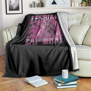 Funny Monkey Meme Lesbians Eat What Throw Blanket LGBTQ Pride Gift TS12 Print Your Wear