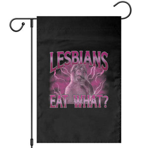 Funny Monkey Meme Lesbians Eat What Garden Flag LGBTQ Pride Gift TS12 Black Print Your Wear