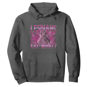Funny Monkey Meme Lesbians Eat What Hoodie LGBTQ Pride Gift